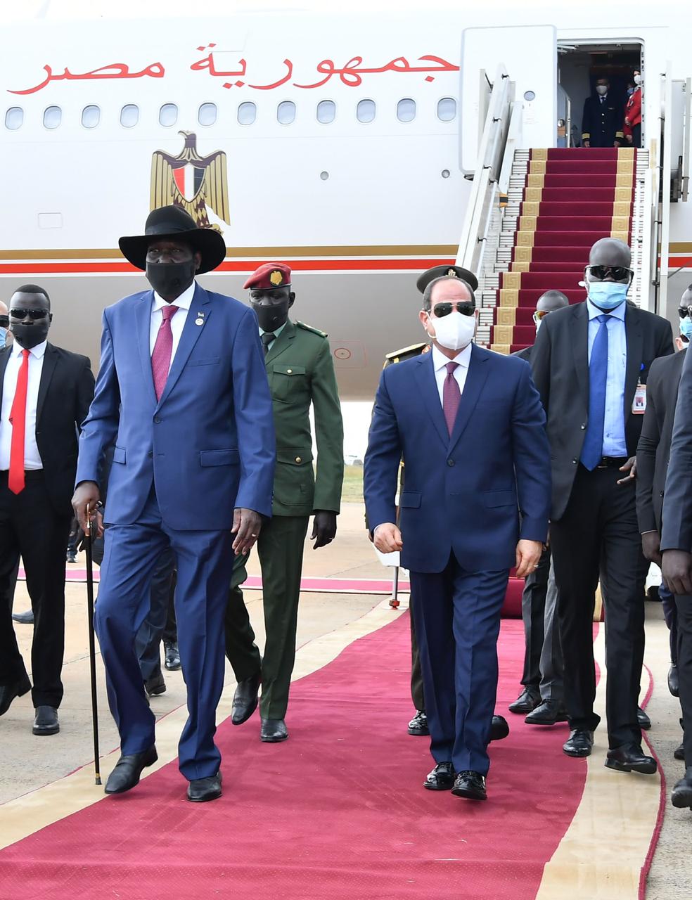 وصول الرئيس السيسى عاصمة جنوب السودان