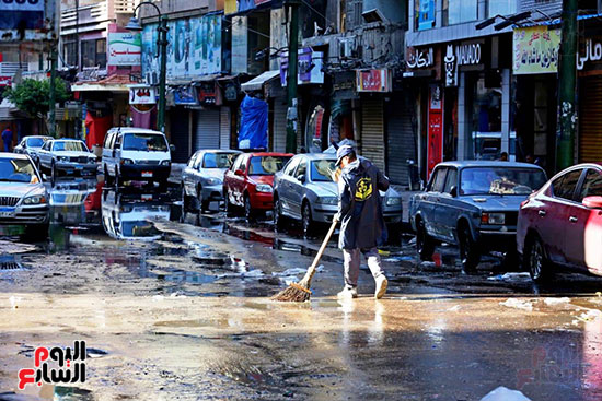 تنظيف-الشوارع-من-مخلفات-الامطار