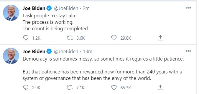 جو بايدن عبر تويتر