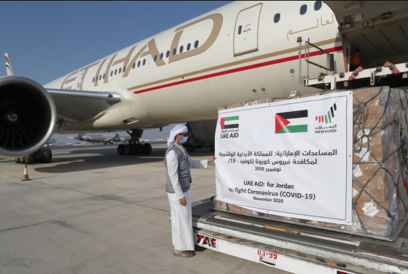 مساعدات الإمارات الى الاردن