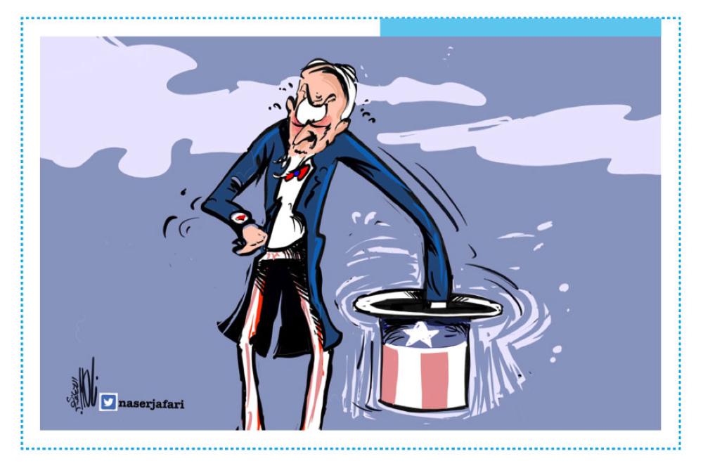 كاريكاتير صحيفة الرأى الاردنية _ ترقب وانتظار وقلق فى انتظار الفائز بانتخابات الرئاسة الامريكية