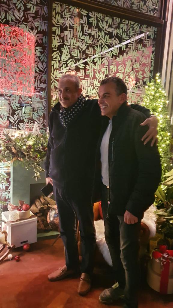 خالد مرتجي مع سفير مصر بالبرتغال