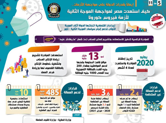 إنفوجراف كيفية استعداد مصر لمواجهة الموجة الثانية لأزمة فيروس كورونا (5)