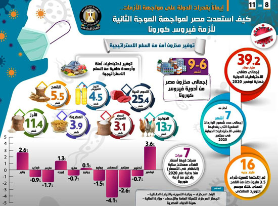 إنفوجراف كيفية استعداد مصر لمواجهة الموجة الثانية لأزمة فيروس كورونا (8)
