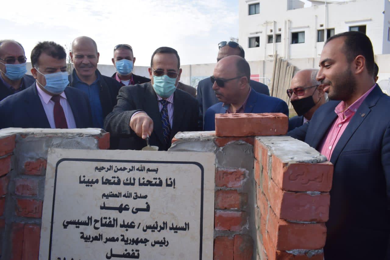محافظ شمال سيناء يضع حجر الاساس لدار الايتام