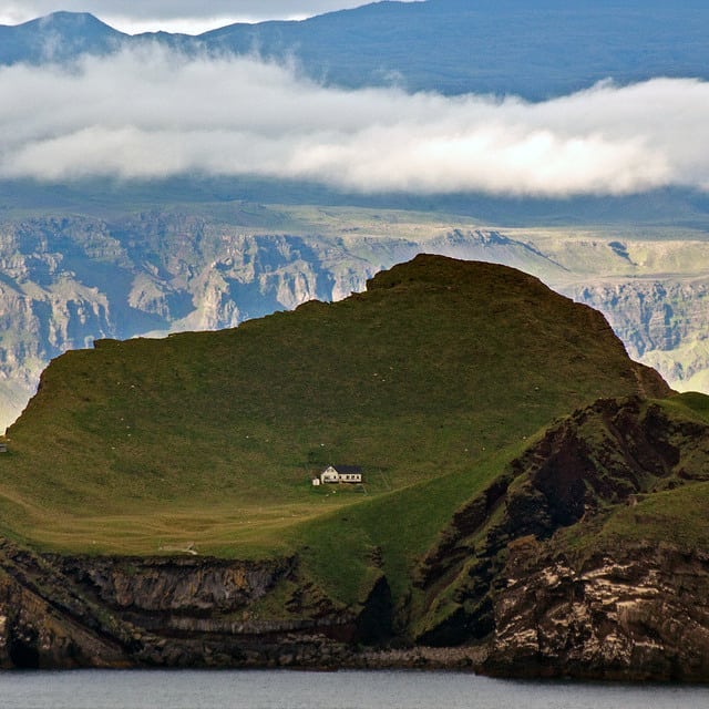 The house is on the island