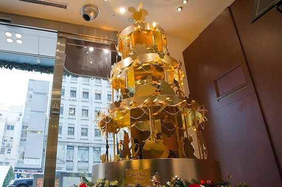 Ginza Tanaka Disney Gold Christmas Tree