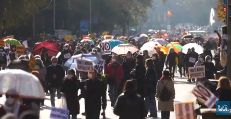 اسبانيا والمظاهرات