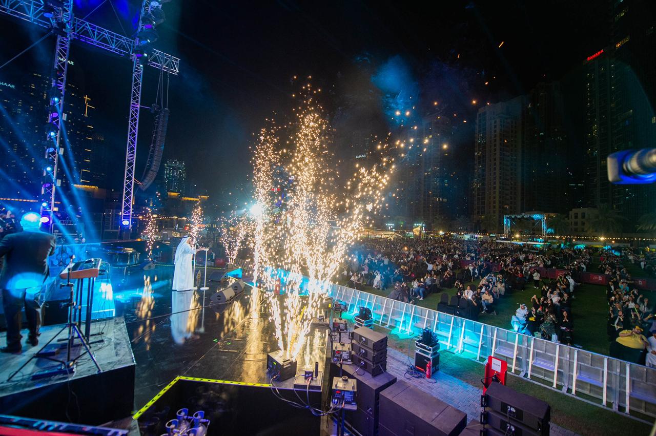حفل حسين الجسمى فى افتتاح مهرجان دبى للتسوق