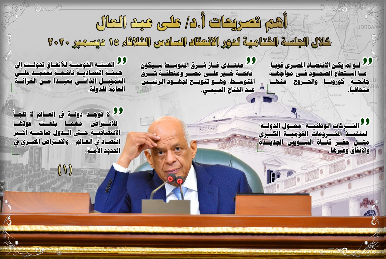 أبرز رسائل عبد العال في الجلسة الأخيرة لبرلمان2015 قوة الاقتصاد سبب صمودنا (2)