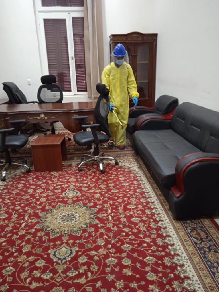 تعقيم مقرات مجلس الدولة للحد من انتشار فيروس كورونا (4)