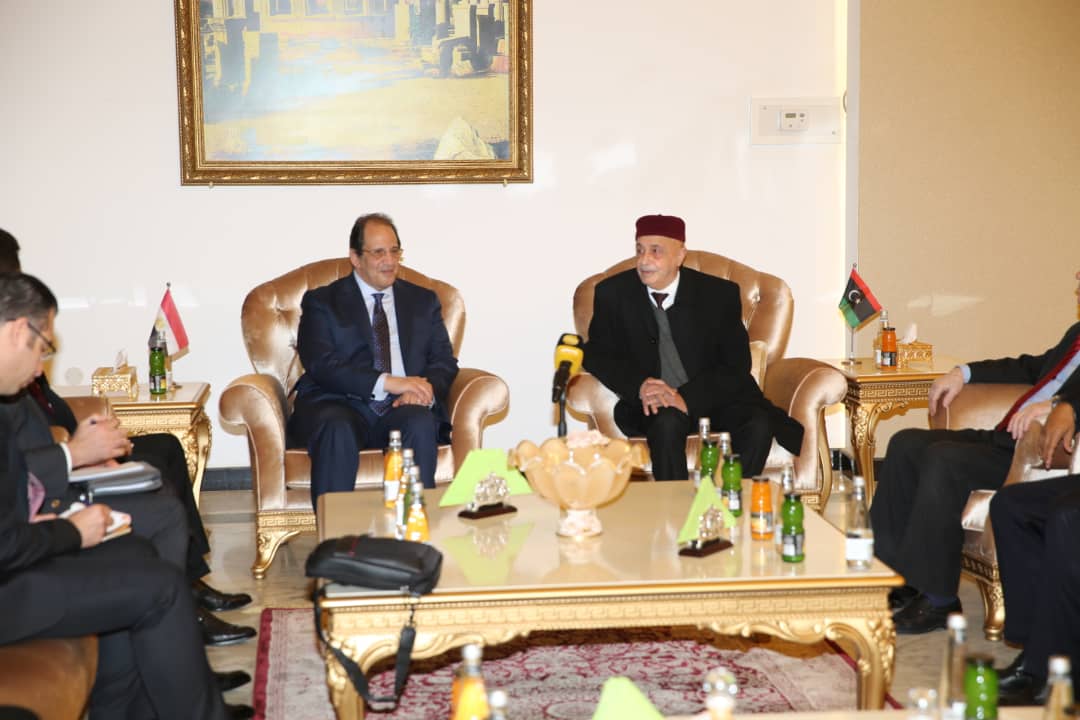 الوزير عباس كامل يلتقى حفتر وعقيلة صالح  (4)