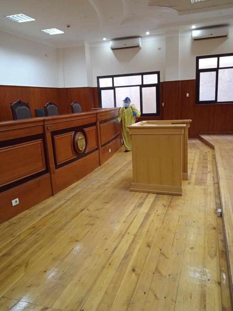 تعقيم مقرات مجلس الدولة للحد من انتشار فيروس كورونا (1)