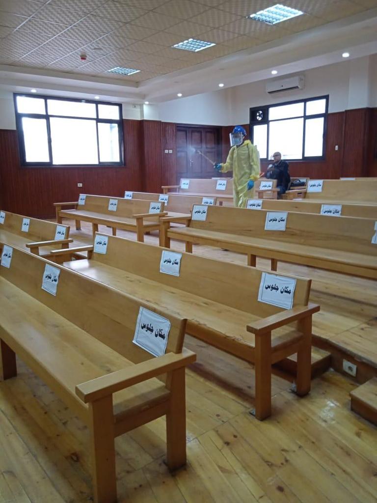 تعقيم مقرات مجلس الدولة للحد من انتشار فيروس كورونا (2)