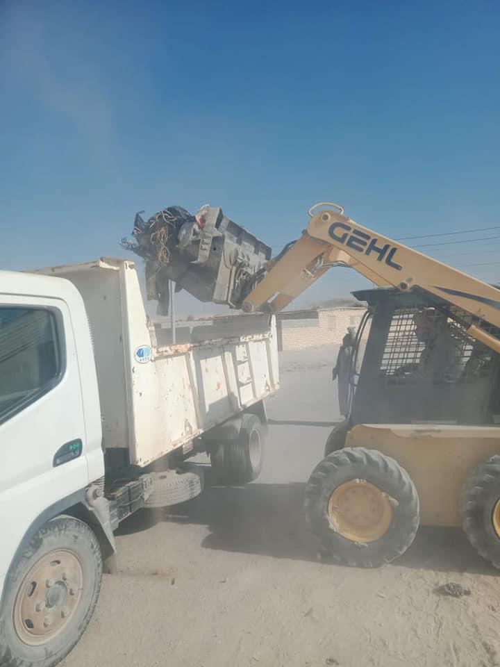رفع مخلفات من شوارع مدينة الحسنة بشمال سيناء (4)