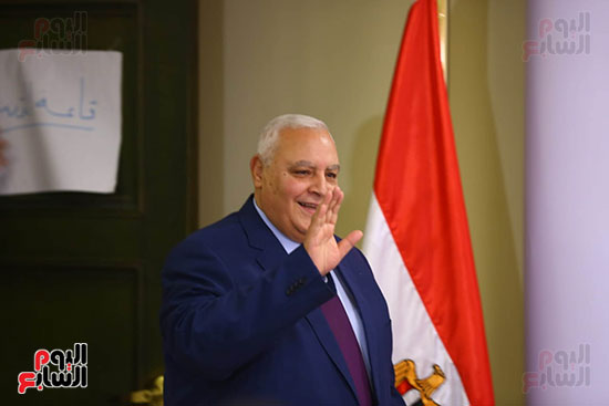 المستشار لاشين إبراهيم رئيس الهيئة الوطنية للانتخابات (1)