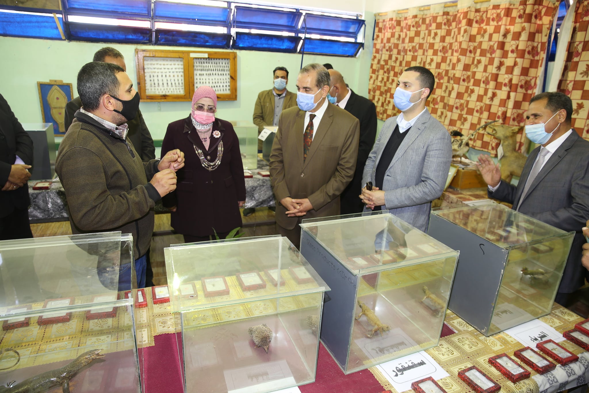 محافظ كفر الشيخ يتفقد معرض متحف مزرعة الزراعة بقلين