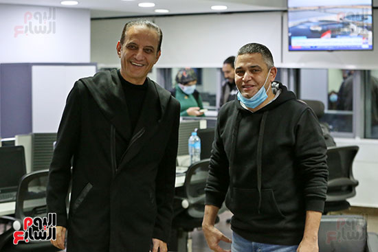 الإعلامى طارق علام والكاتب الصحفى عبد الفتاح عبد المنعم رئيس التحرير التنفيذى