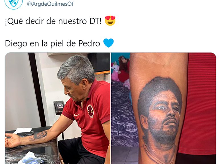 لاعب كرة قدم ارجنتينى يرسم وشم بصورة مارادونا
