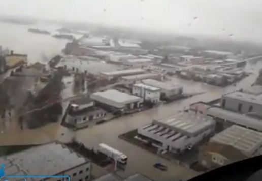 غرق مدن ايطالية فى مياه الفيضانات