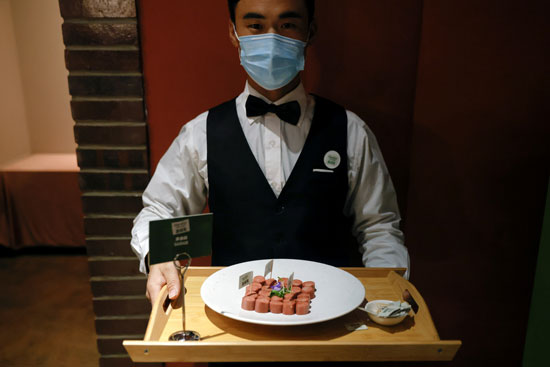 اللحوم النباتية فى أحد المطاعم