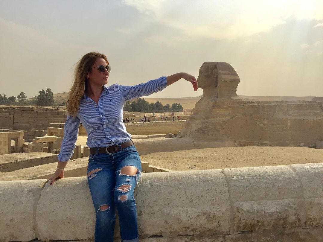 كريستيان خلال زيارتها إلى مصر