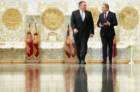 وزير الخارجية البيلاروسي فلاديمير ماكي يستقبل مايك بومبيو