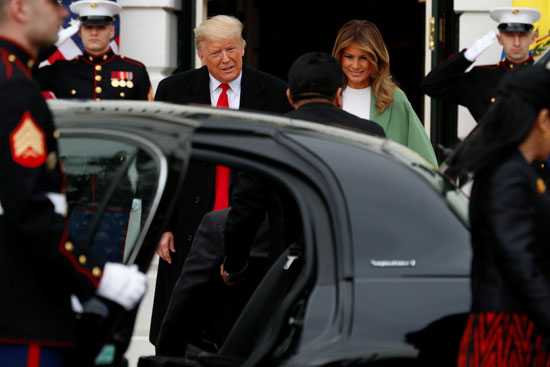 الرئيس الأمريكي ترامب وقرينته ميلانيا يرحبان برئيس الإكوادور مورينو في البيت الأبيض