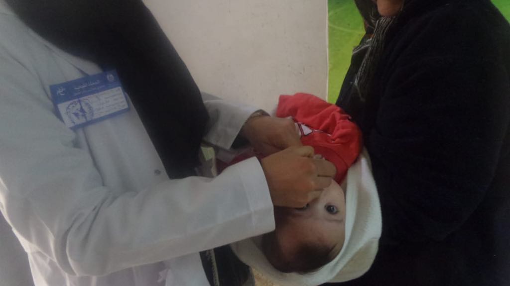 حملة التطعيم ضد مرض شلل الأطفال بالمينا (2)