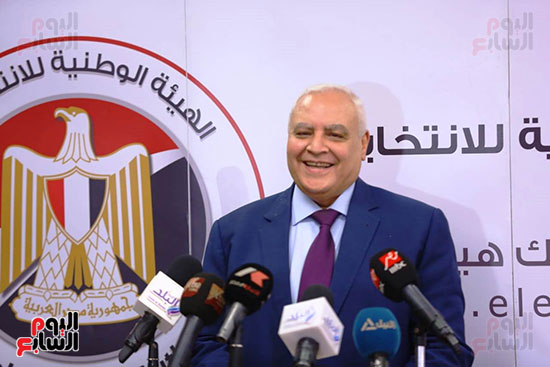 المستشار لاشين إبراهيم رئيس الهيئة الوطنية للانتخابات (1)