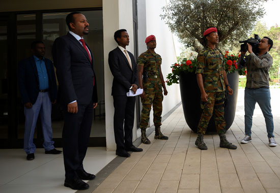 رئيس-الوزراء-الإثيوبى-أبى-أحمد-فى-انتظار-وصول-بومبيو