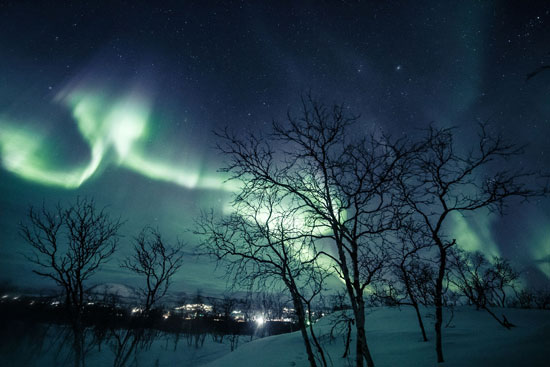 الشفق القطبى فى سماء فنلندا