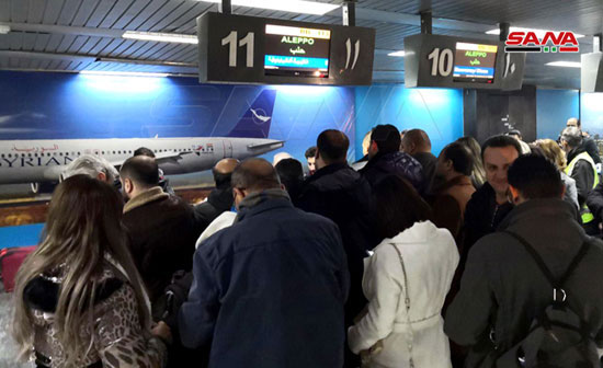 المسافرين-بمطار-حلب-الدولى