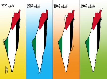 كاريكاتير تقسم فلسطين من 1947