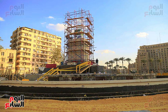 قاعدة مسلة رمسيس الثانى فى ميدان التحرير  (1)