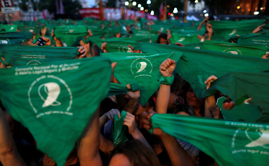 مظاهرات فى الأرجنتين تدافع عن الاجهاض