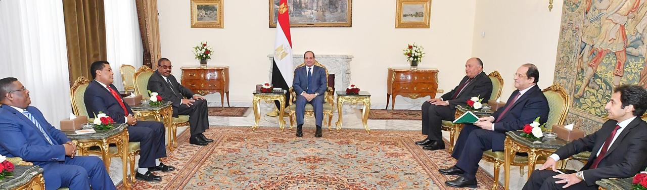 الرئيس عبد الفتاح السيسى و رئيس الوزراء الأثيوبى  (1)