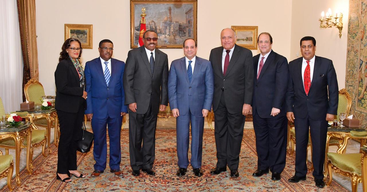 الرئيس عبد الفتاح السيسى و رئيس الوزراء الأثيوبى  (2)