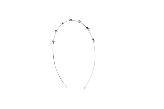 Crown of white gold, sapphire and diamonds