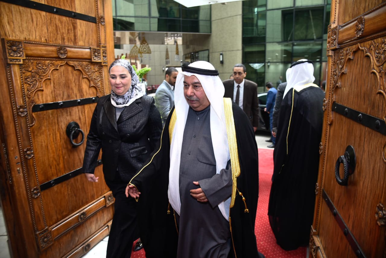 وزيرة التضامن خلال احتفال سفارة دولة الكويت بالقاهرة (3)