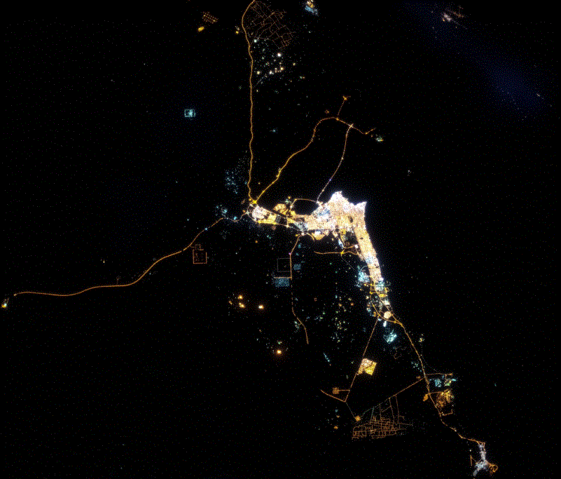 الكويت من الفضاء
