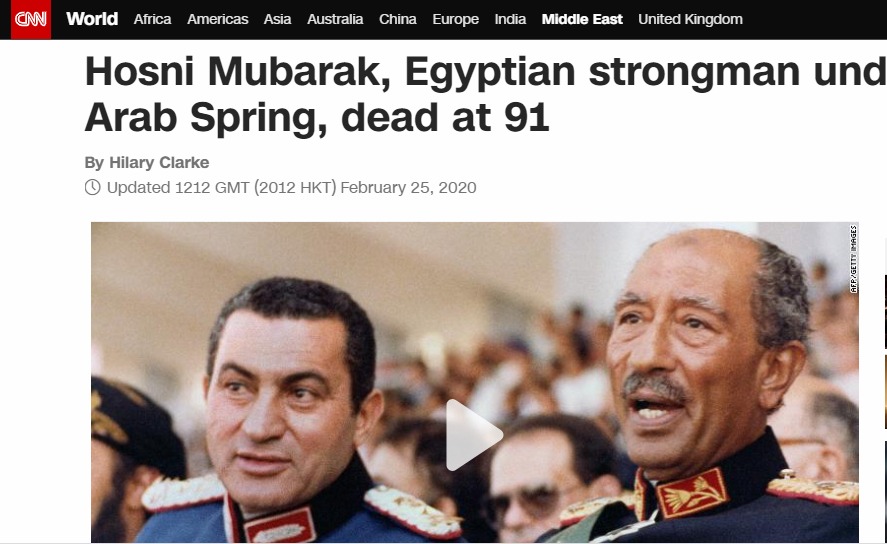 تقرير سى إن إن عن وفاة مبارك