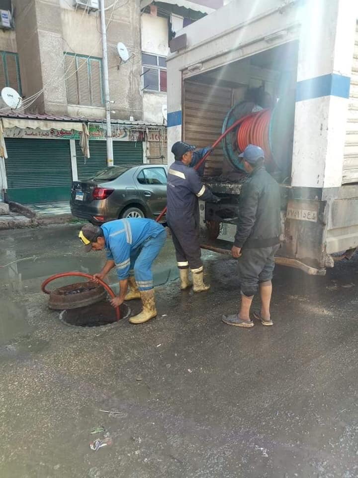 شفط مياه الأمطار من شوارع بورسعيد (2)