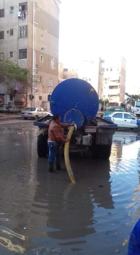 شفط مياه الأمطار من شوارع بورسعيد (1)