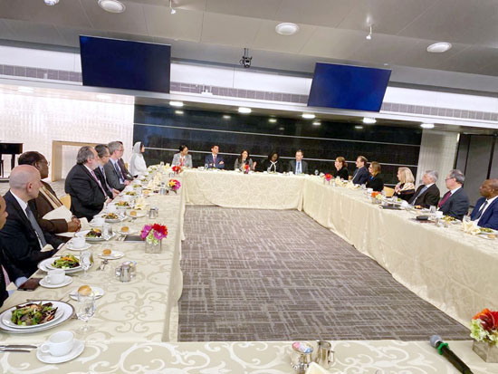 الدكتورة رانيا المشاط وزيرة التعاون الدولى تلتقى المديرين التنفيذيين للبنك الدولى  (4)