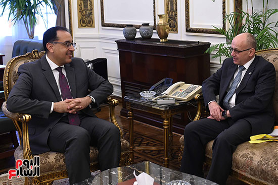 الدكتور مصطفى مدبولى رئيس مجلس الوزراء يستقبل سفير قبرص بالقاهرة (1)