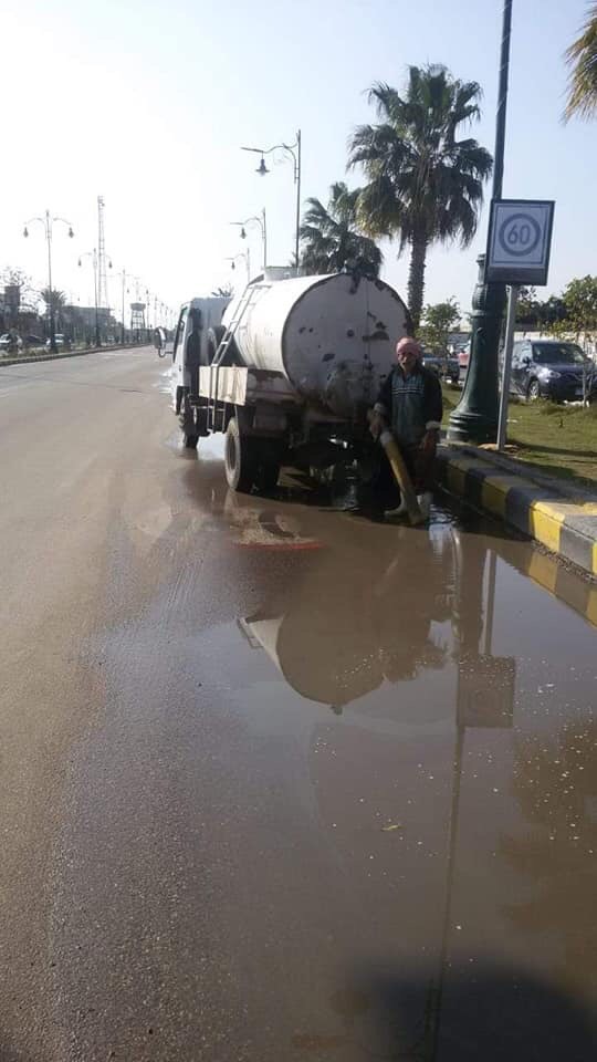 شفط مياه الأمطار من شوارع بورسعيد (4)