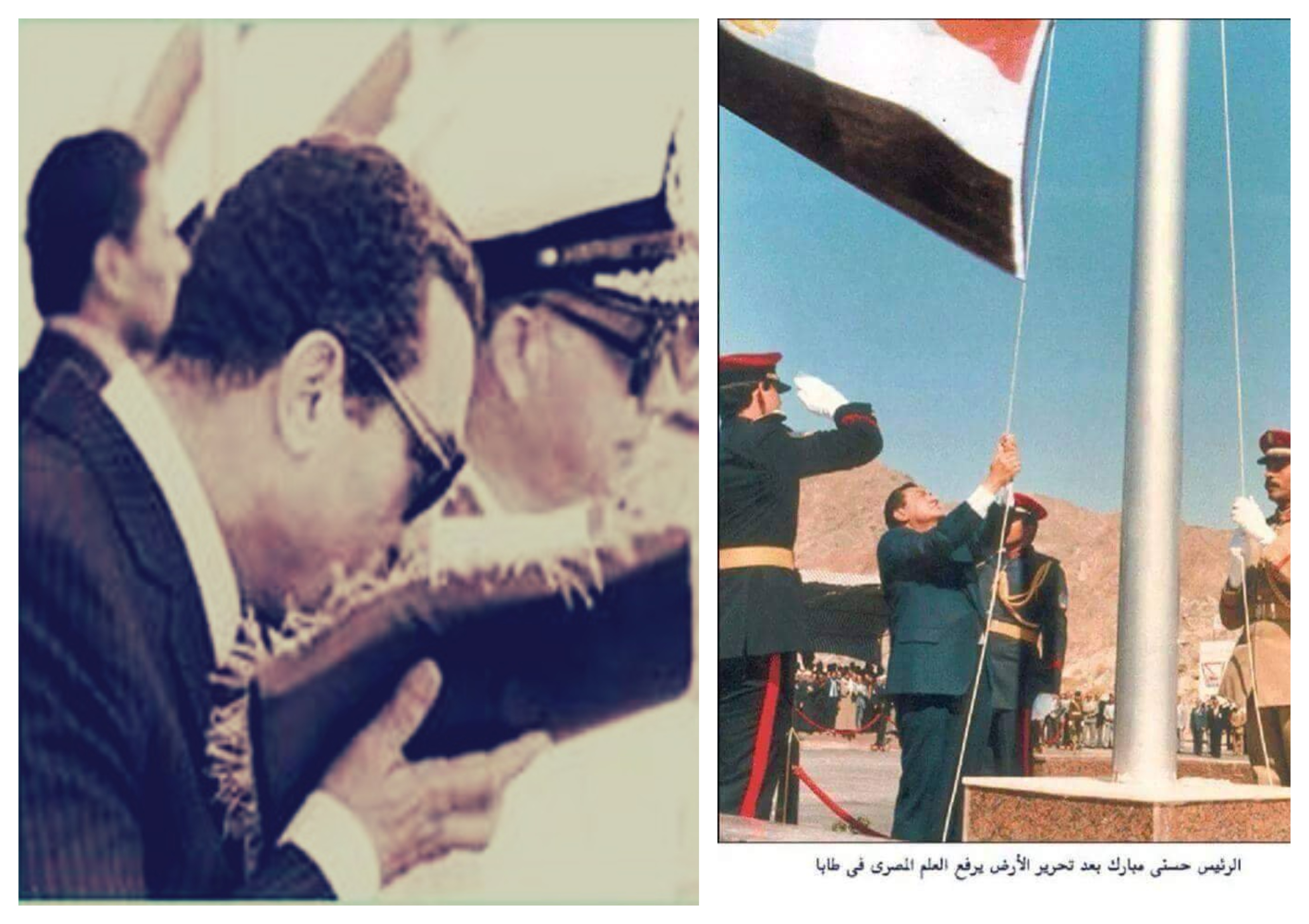 مبارك-يرفع-العلم-المصري-على-طابا