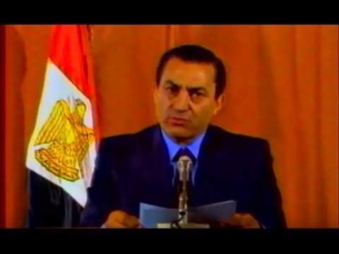 مبارك يلقى كلمة فى أعقاب تمرد الأمن المركزى