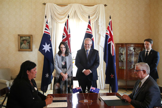 رئيس-وزراء-أستراليا-ونظيرته-النيوزلندية-يشهدان-توقيع-اتفاقات